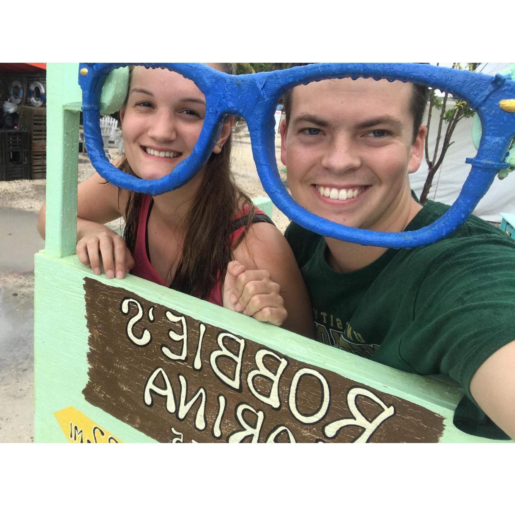 After feeding the tarpon at Robbie's in Islamorada
