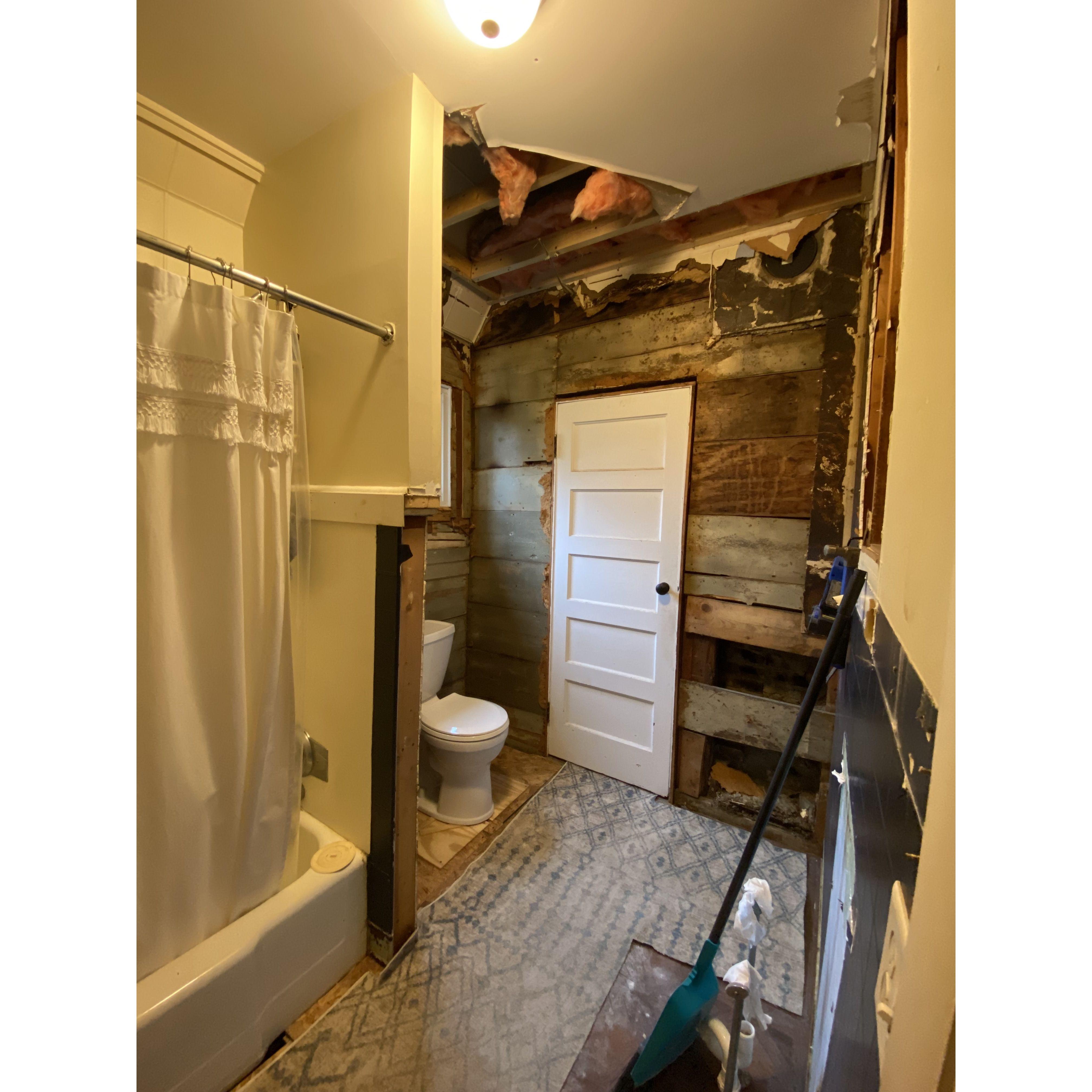 Oh yeah, and we redid the bathroom. We never learned the first time...