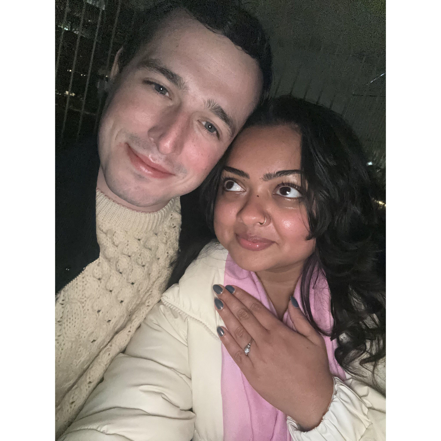 Teary-eyed after Coe's surprise proposal