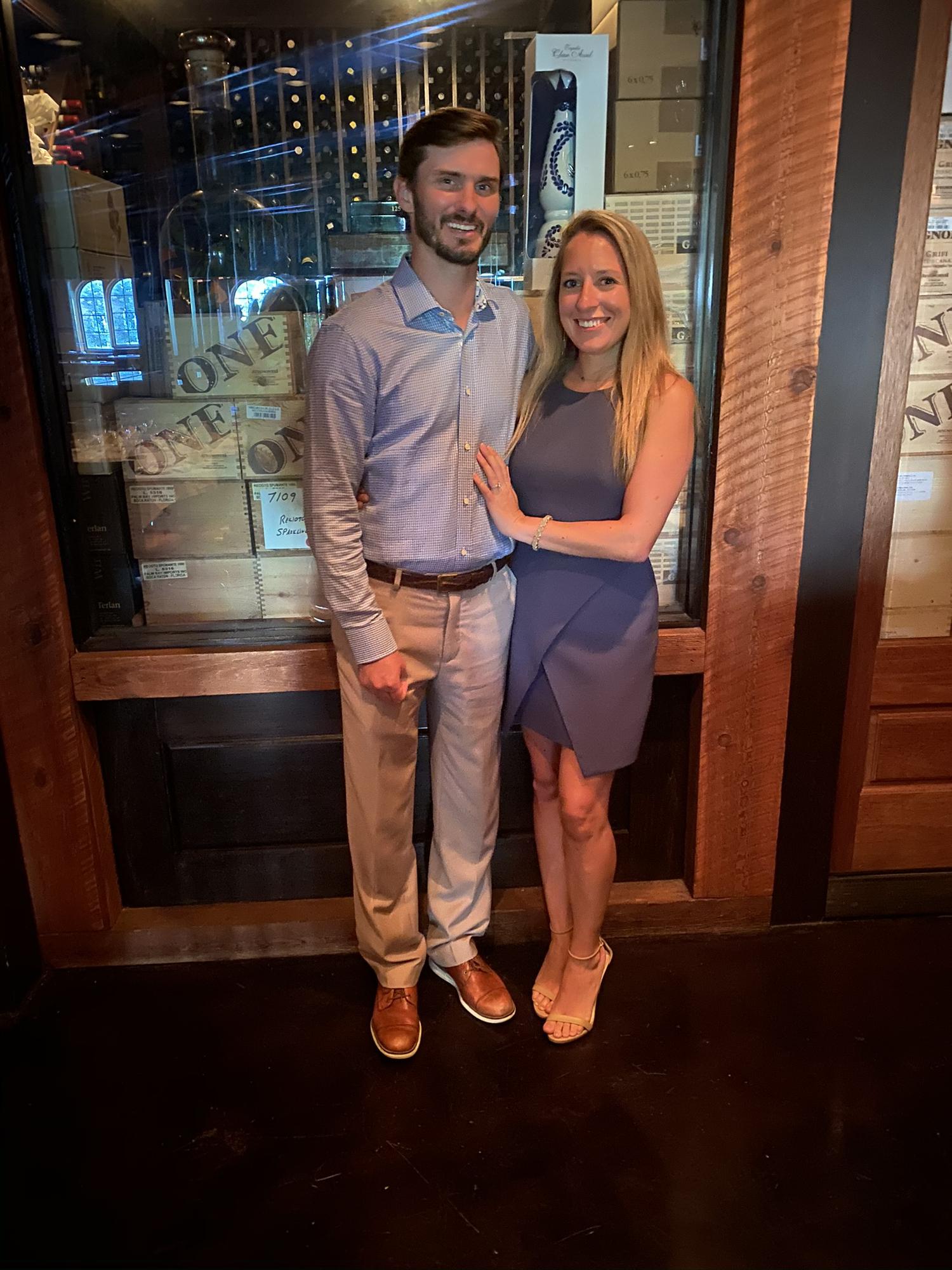 Celebrating our engagement with the family, at our go-to spot.. Giovanni’s!