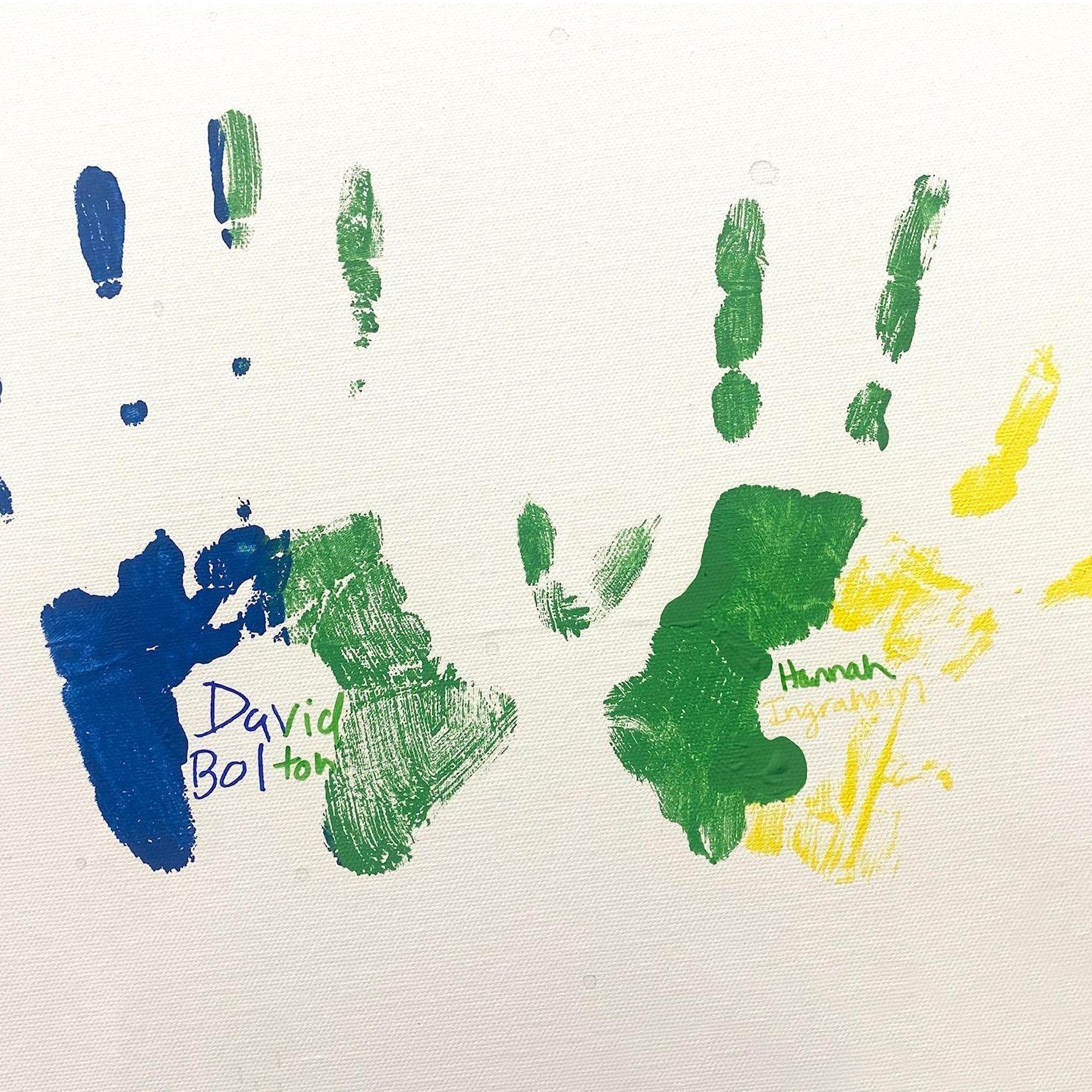 honors luau handprint painting :)