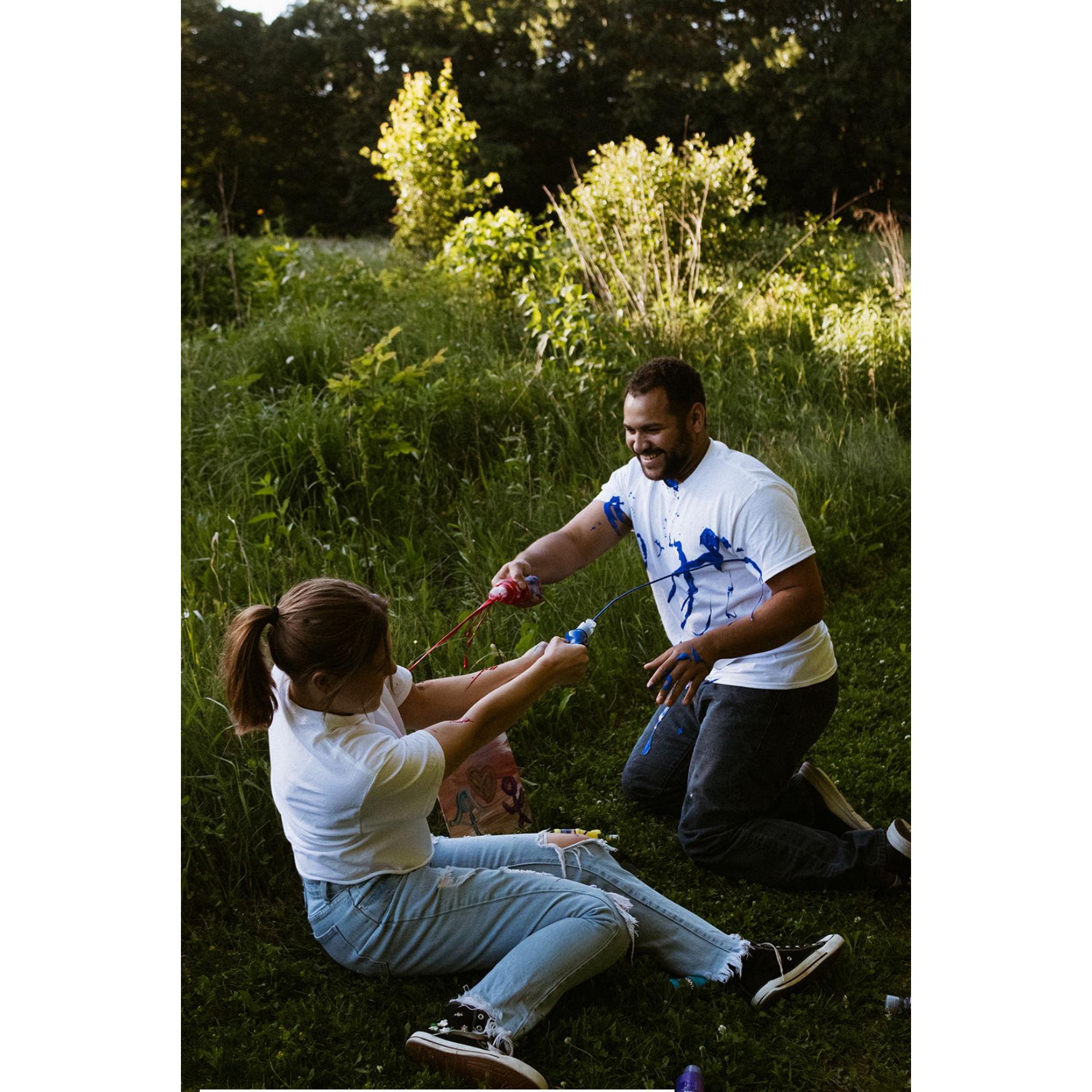 A casual paint fight that captures how much fun we have together <3