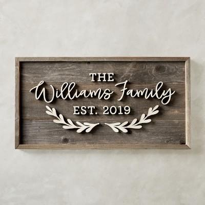 Personalized Family Name Sign, Large