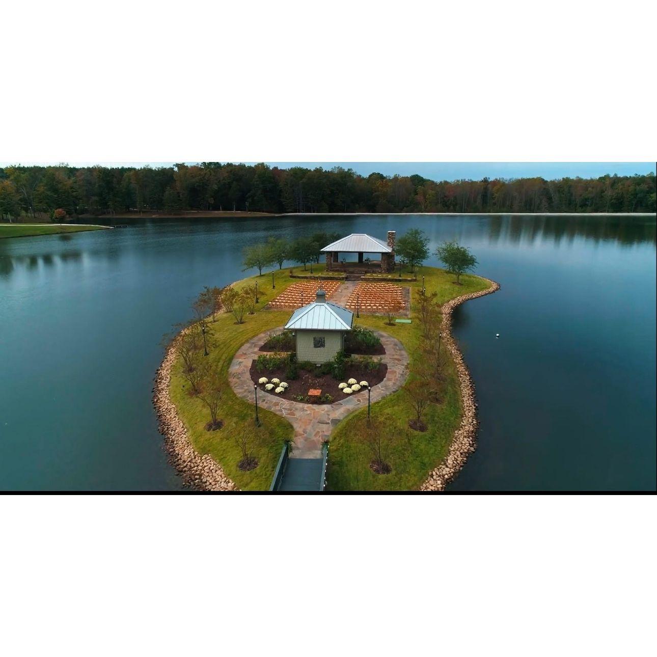 A photo of the ceremony site at our wedding venue