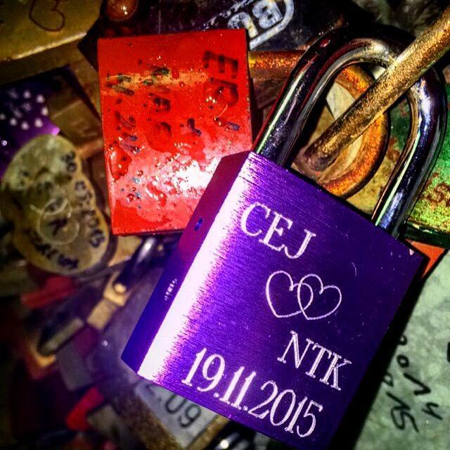 Our lovelock at Hohenzollernbrücke in Cologne, Germany.
