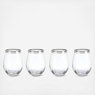 Haley Stemless Wine Glass, Set of 4