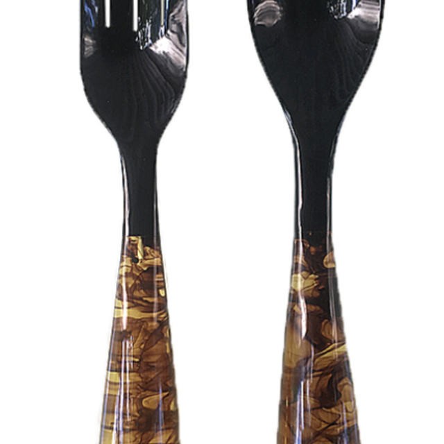 Two Tone Resin Salad Servers Available in 5 Colors