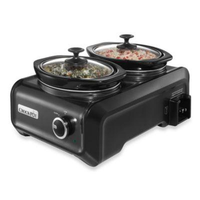 Crock-Pot® Dual 1-Quart Oval Hook Up™ Connectable Entertaining System in Charcoal
