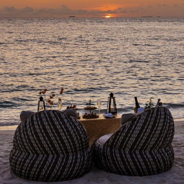 Private Sunset Dinner on our Honeymoon