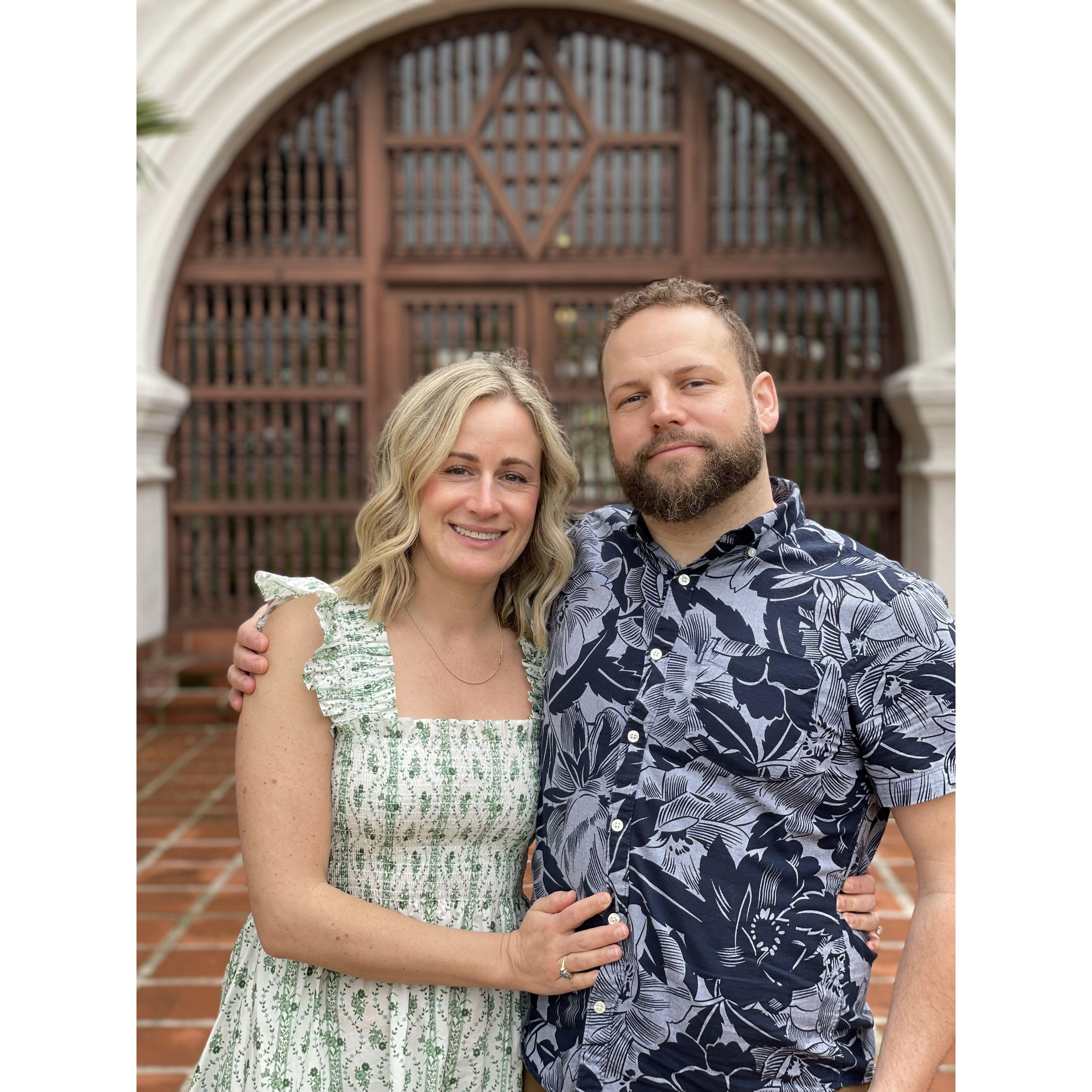 Outside the Santa Barbara Courthouse