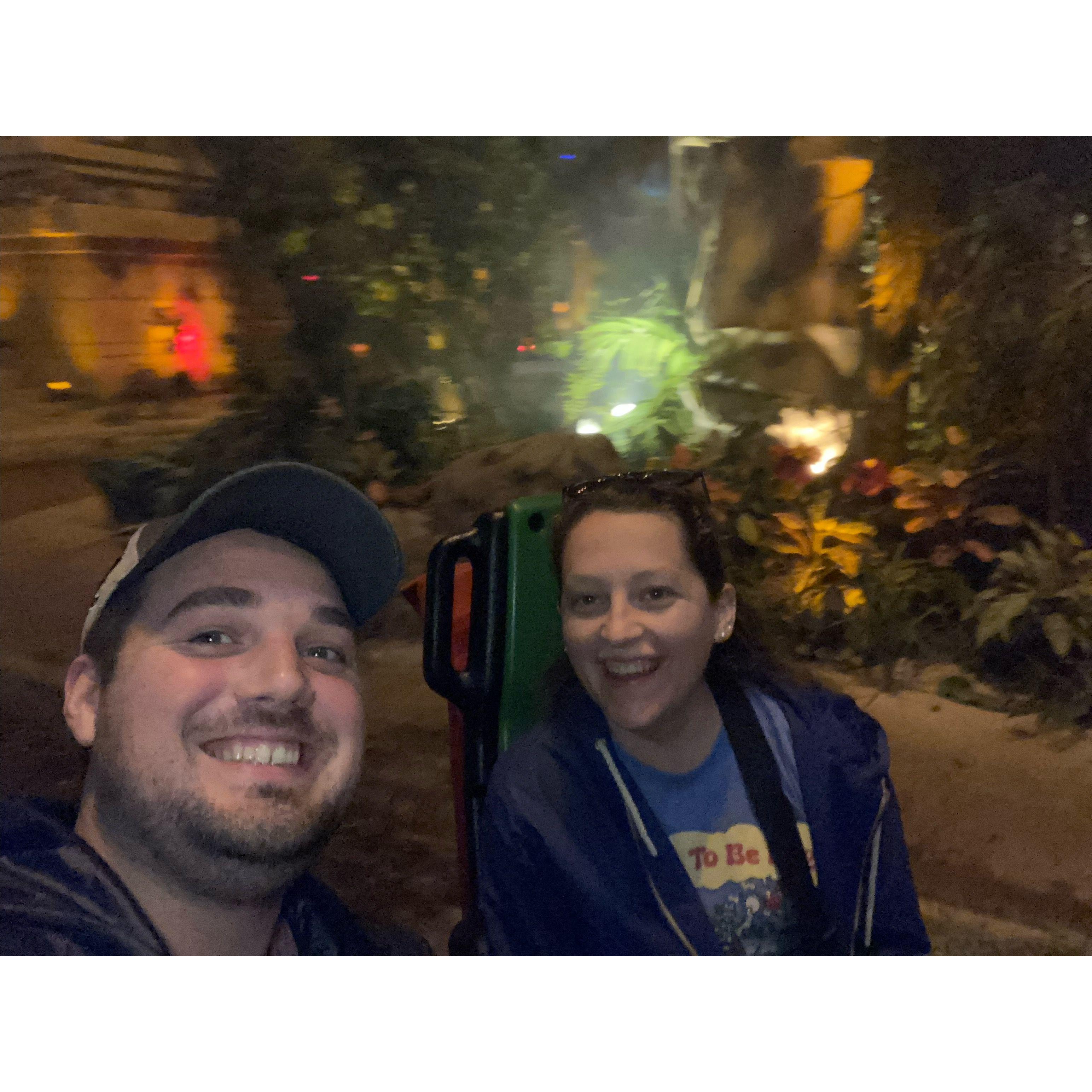 On the only Rain Forest Cafe with a ride