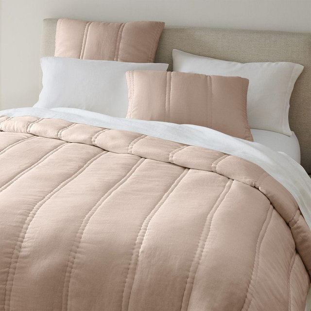 European Flax Linen Comforter, Full/Queen Comforter, Sandalwood