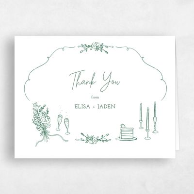Hunter, Green Wedding Thank You - Finley Landscape