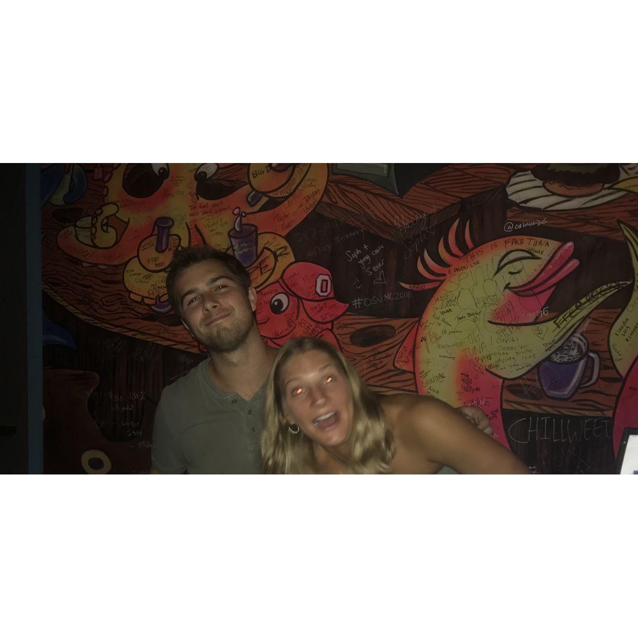 Us at one of our favorite Ohio State bars, Ugly Tuna 2, in Fall 2019!