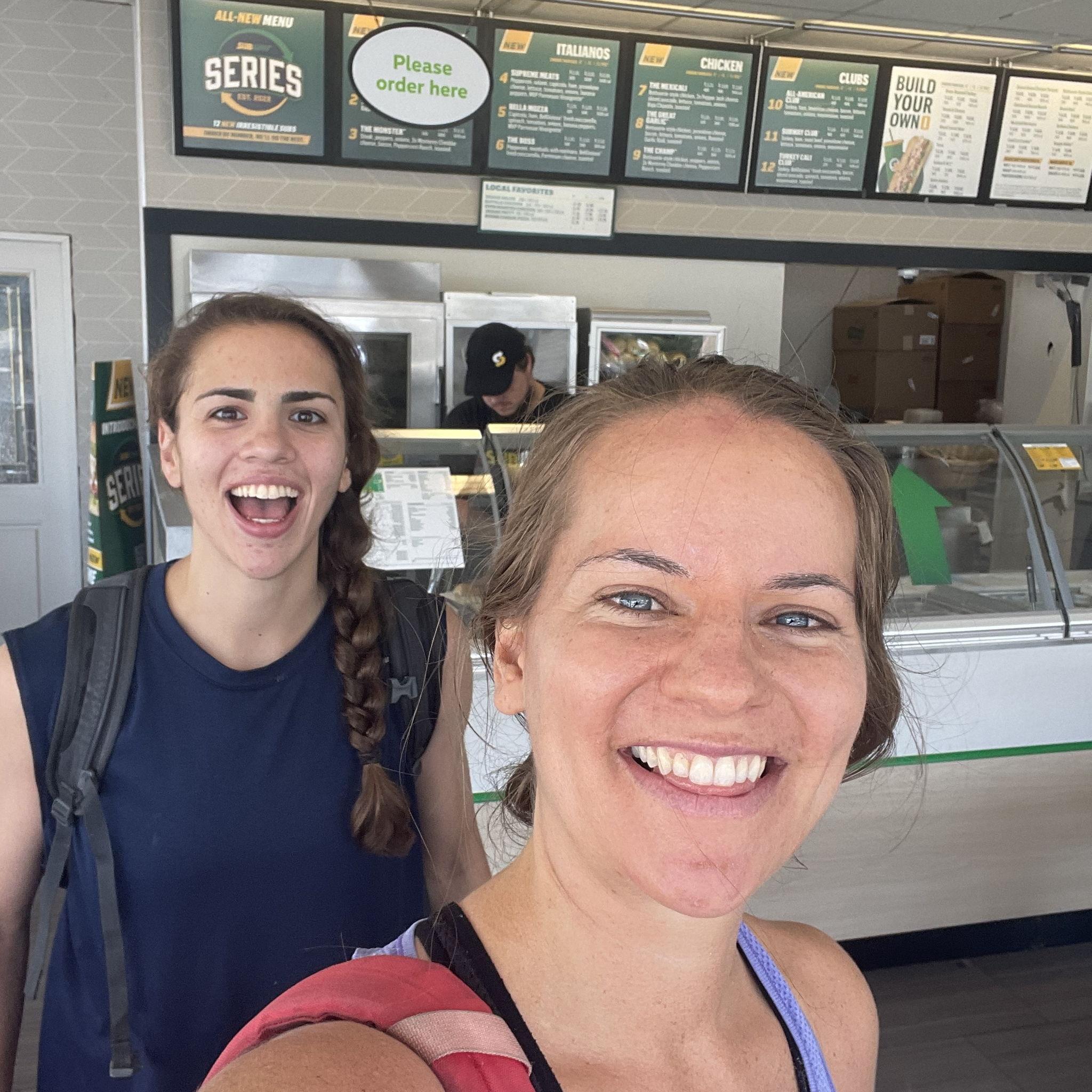 The Subway in Kenosha that fueled us to our first century bike ride together!!