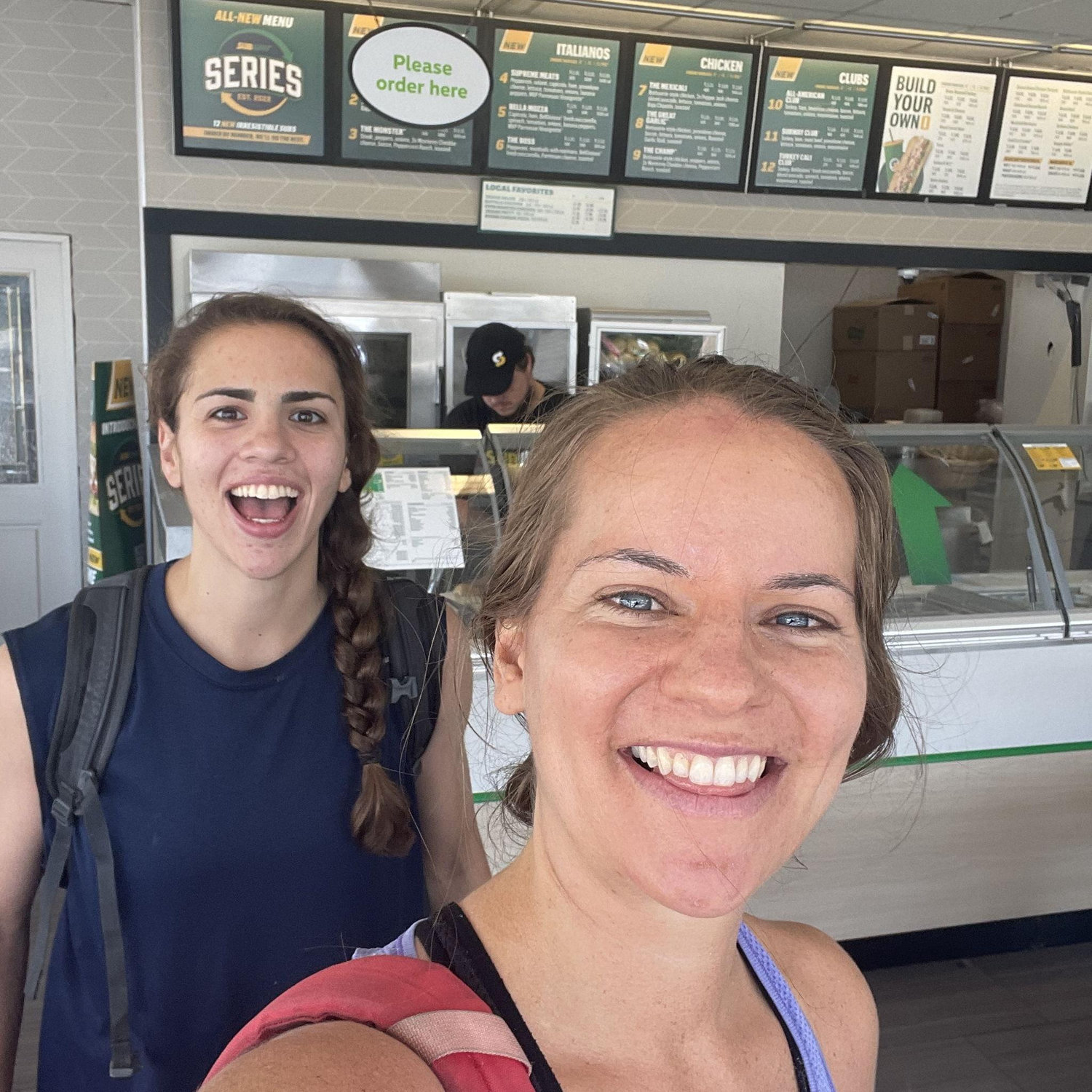 The Subway in Kenosha that fueled us to our first century bike ride together!!