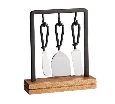 Vintage Blacksmith Cheese Knives, Set of 3