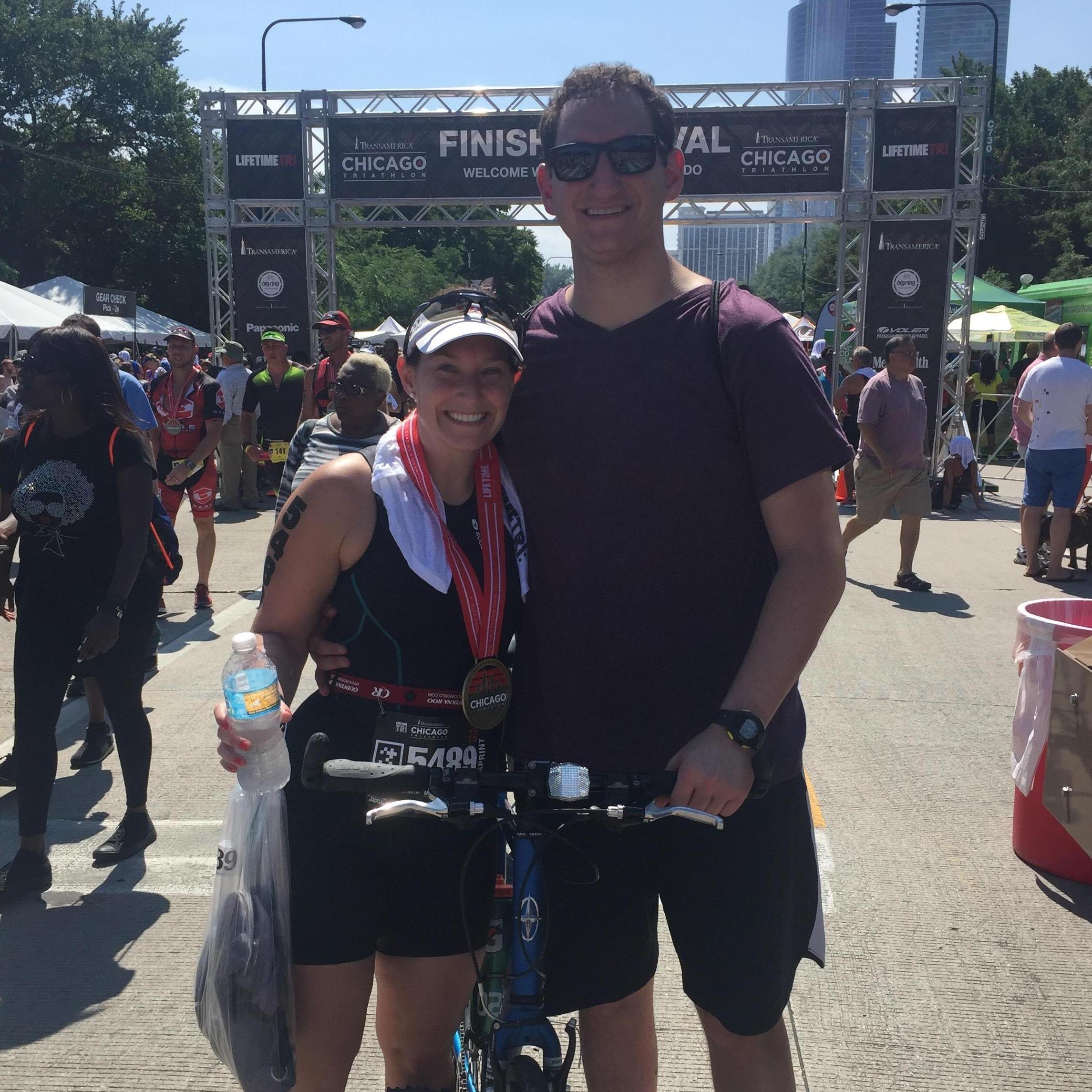 After the Chicago Triathlon.