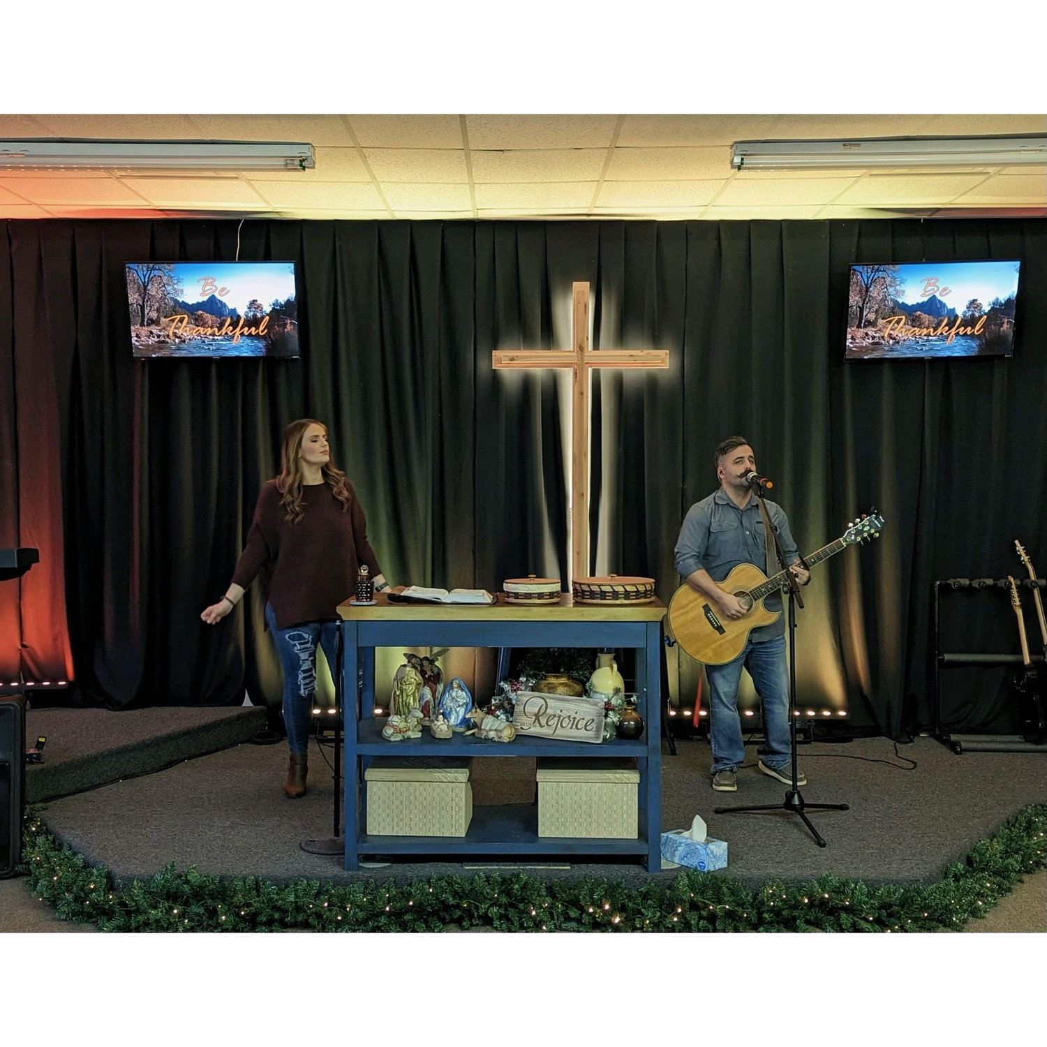 Leading worship at Kingdom Purpose Church. November 28, 2023