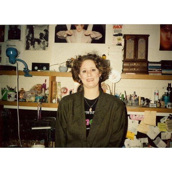 Jennifer in her dorm room- Going through the punk phase. NMC, Traverse City October, 1990.