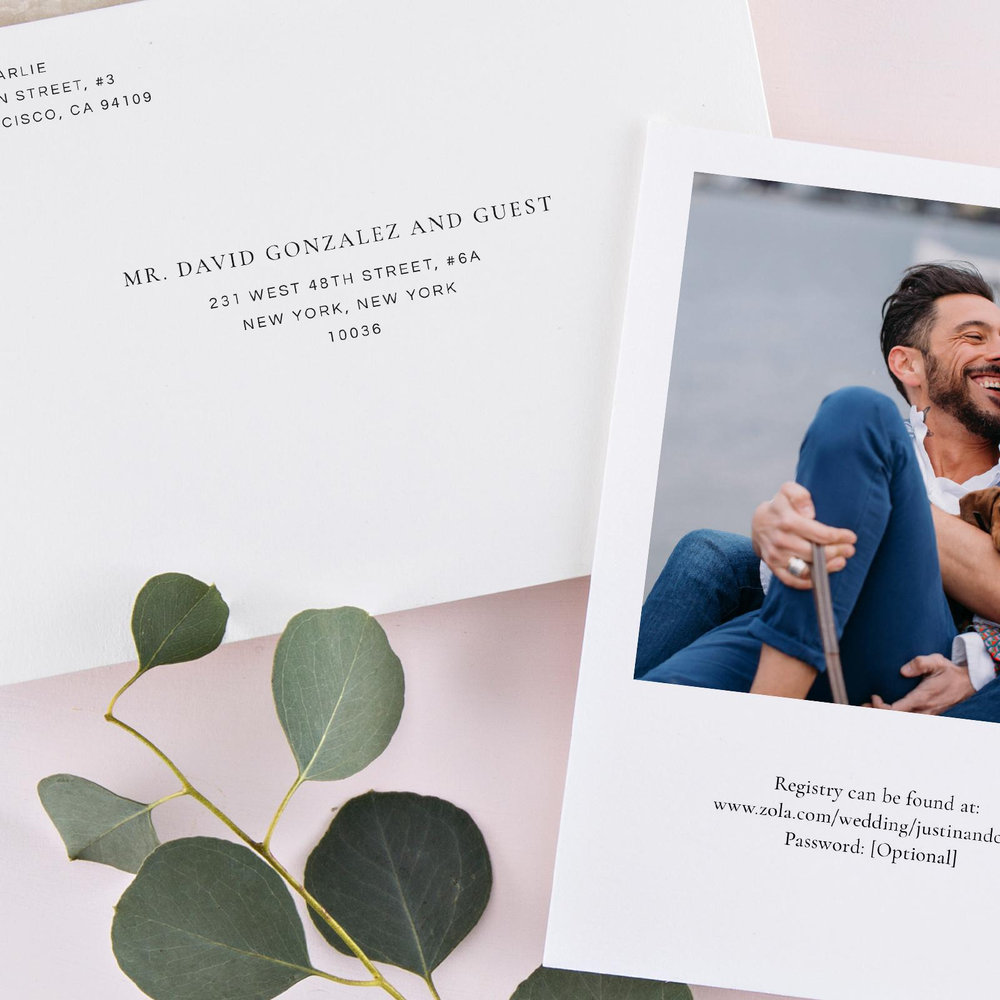 Galata | White | Zola Wedding & Bridal Shower Invitations