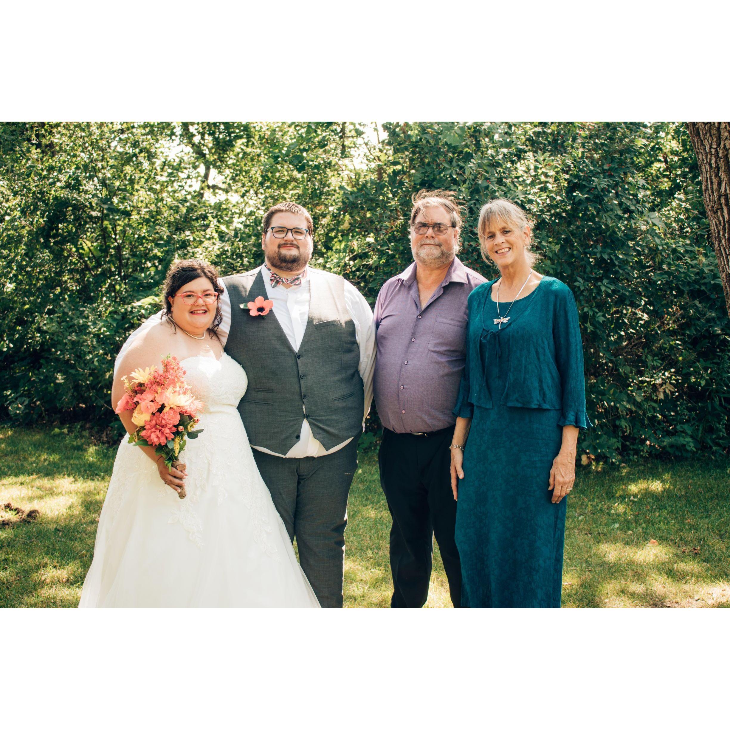 Jessica and Mark with Mark's Dad Mark Sr and Mark's stepmother, Lori.