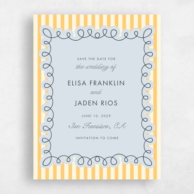 Honey, Yellow Wedding Save the Date - Imogen Portrait