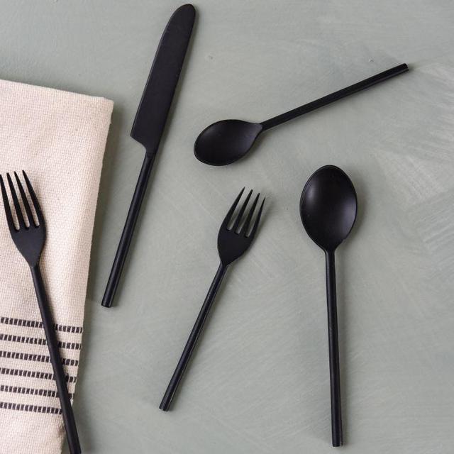 Matte Black Flatware - Large Forks