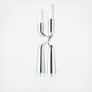 Double Steel Candleholder