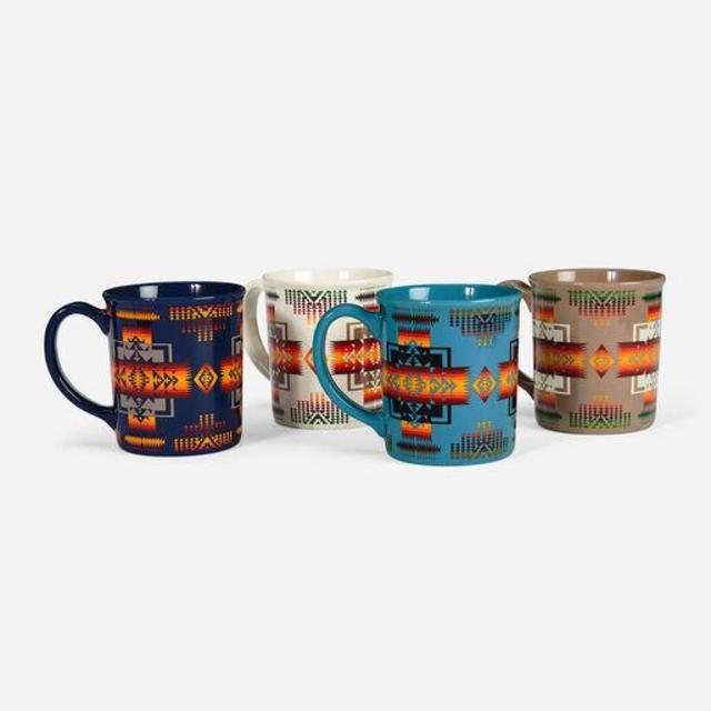 CHIEF JOSEPH MUGS, SET OF 4