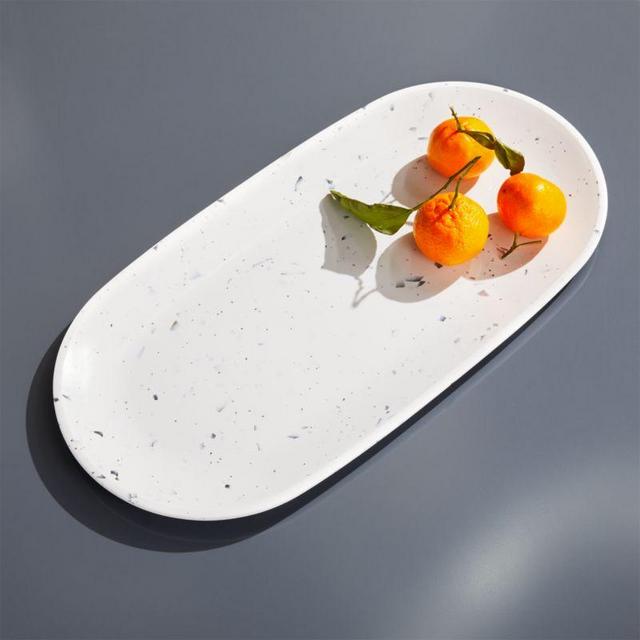 Lunea Terrazzo Outdoor Melamine Oval Platter