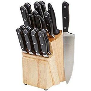 AmazonBasics Premium 18-Piece Knife Block Set