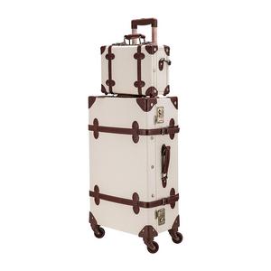 CO-Z Premium Vintage Luggage Sets 24" Trolley Suitcase and 12" Hand Bag Set with TSA Locks