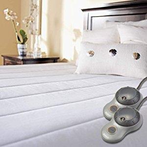 Sunbeam Quilted Heated Mattress Pad with Dual EasySet Pro Controllers, Queen