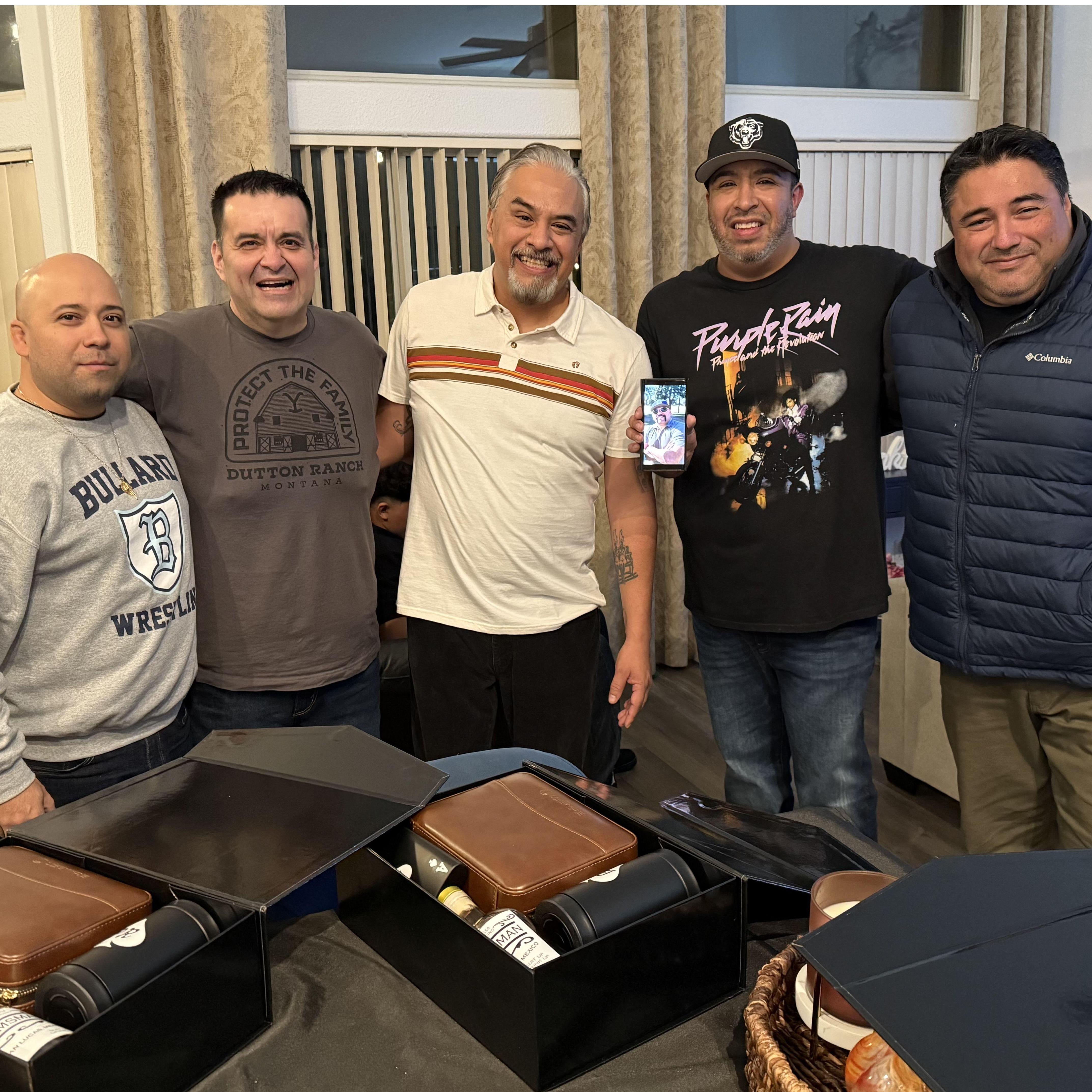 Gabe and his Groomsman! They said yes!