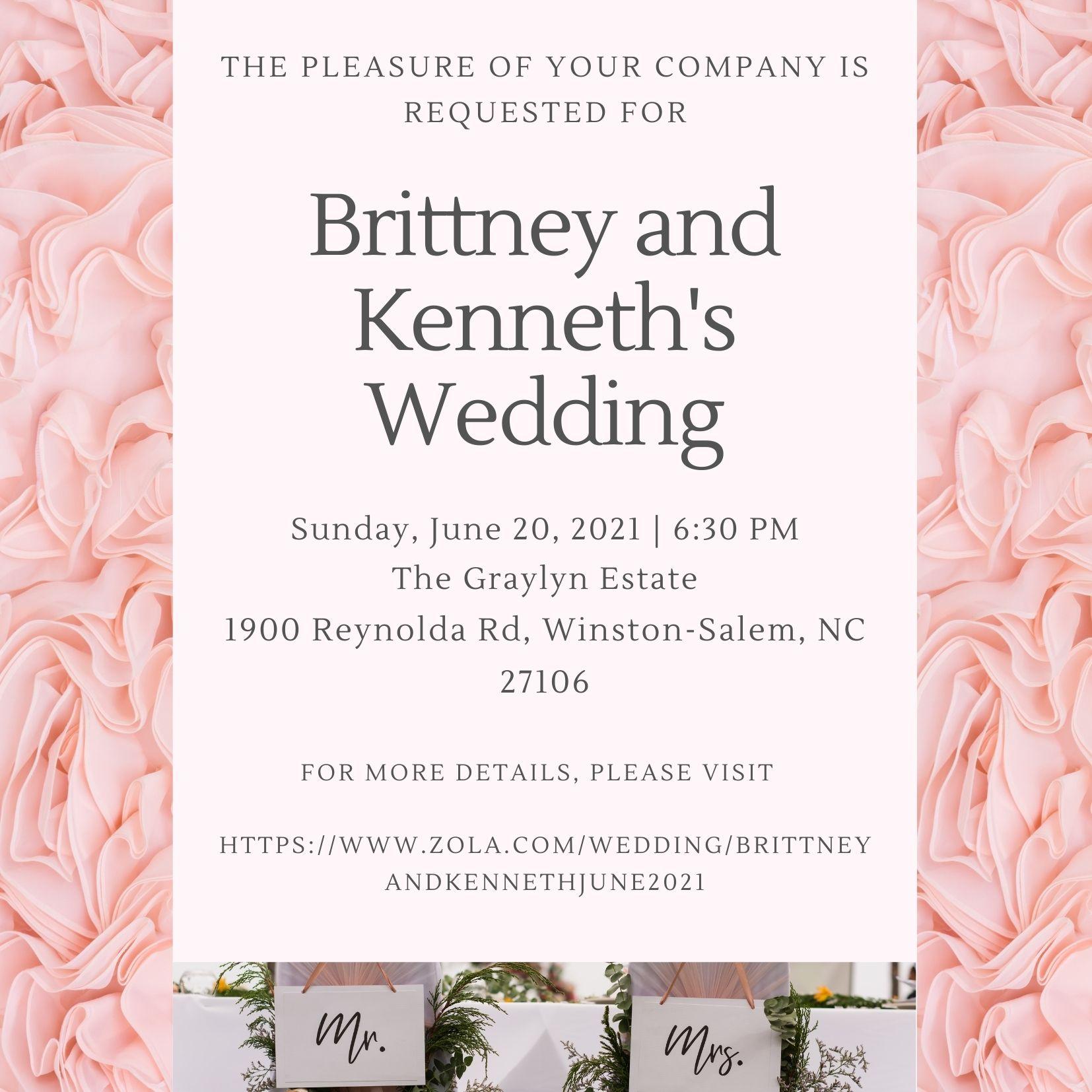 The Wedding Website of Kenneth Lathan and Brittney Eustache