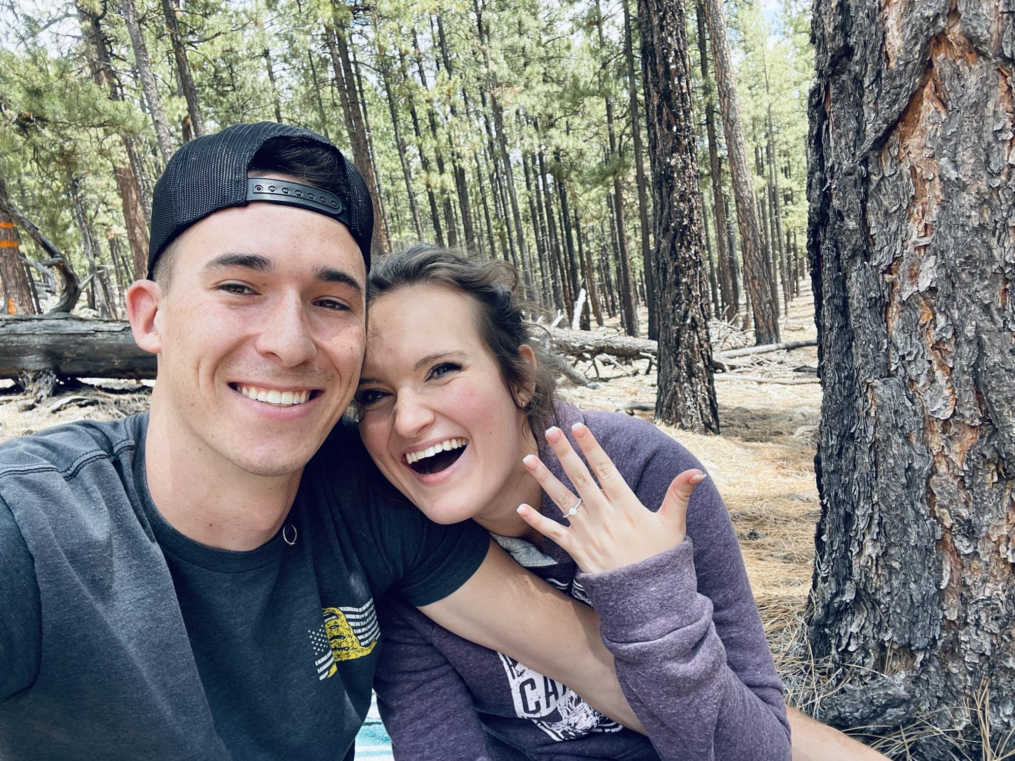 Can you tell they like the woods??? The day he proposed!