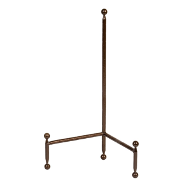 Red Co. Decorative Tripod Plate Stand and Art Holder Easel in Bronze Finish - 14" h