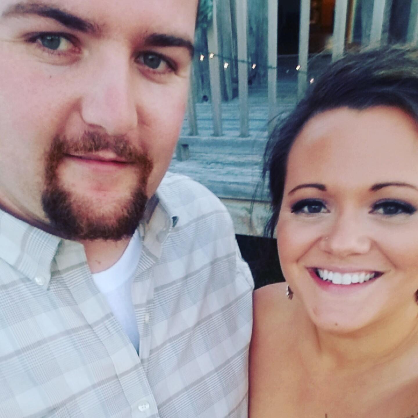 Eric and Ashly at Ashly's dear friends' wedding reception last summer.