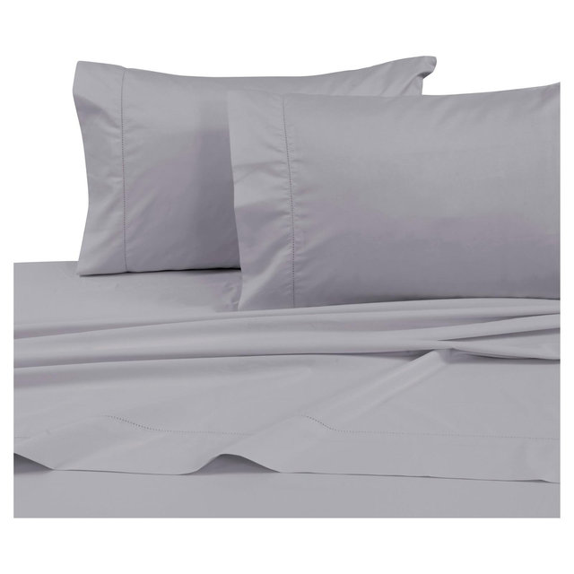 Cotton Sateen Deep Pocket Sheet Set (King)Silver Gray 750 Thread Count - Tribeca Living