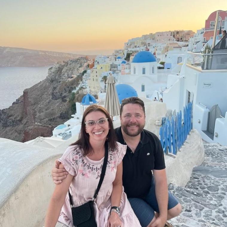 Post-engagement in Santorini