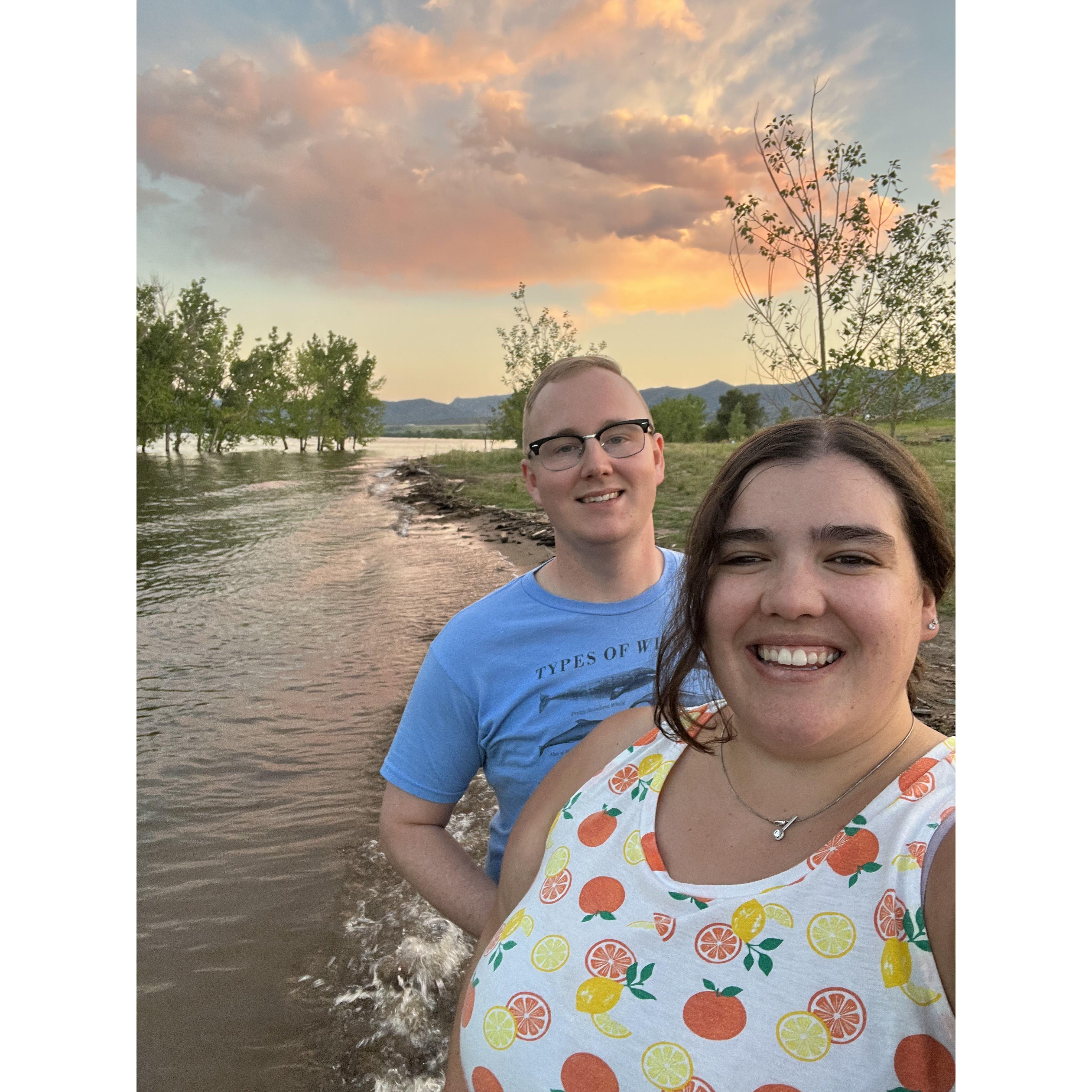 Hanging out at Chatfield Reservoir, down the street from our house in Littleton, CO