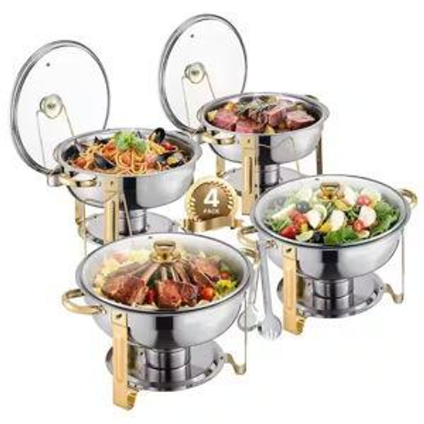 Chafing Dish Buffet Set 5 qt. 4-Pack