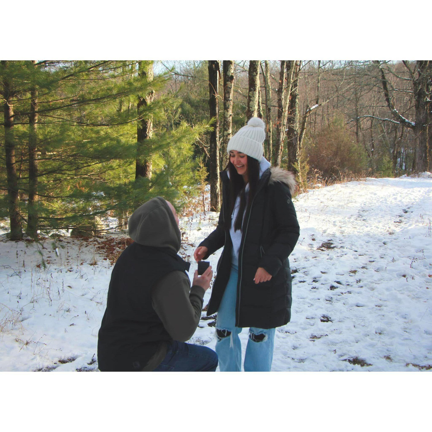 In 2024, we got engaged—and the day felt straight out of a Christmas Hallmark movie. We took a surprise trip upstate to go hiking, one of our favorite shared traditions over the years.