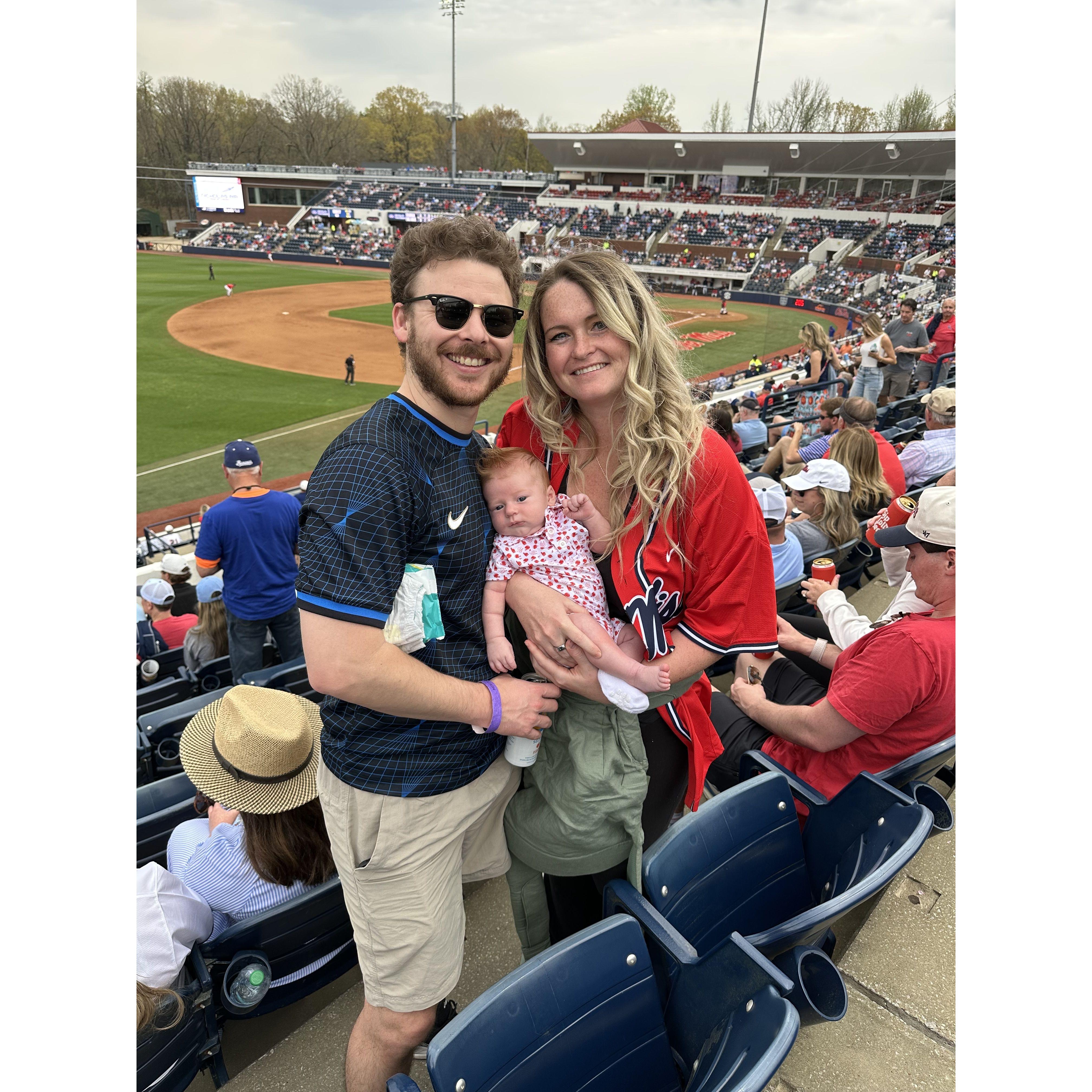 Our first Ole Miss Baseball game with Reece