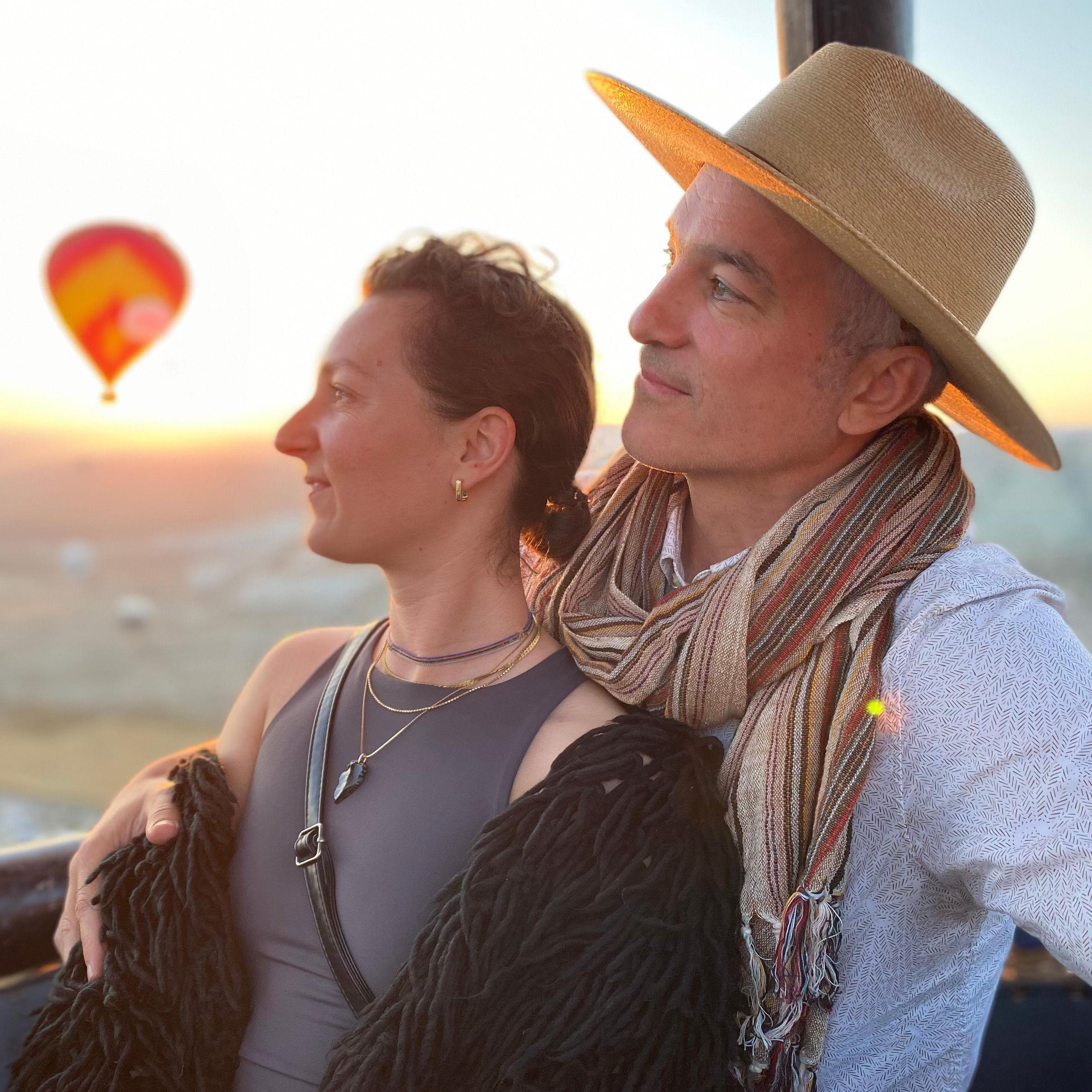 and took a hot air balloon ride in Cappadocia . . .
