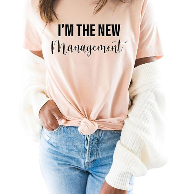 I am The New Management Shirt for Women, Funny Newly Married Wife Gift Tshirt, Wedding Engagement T-shirt