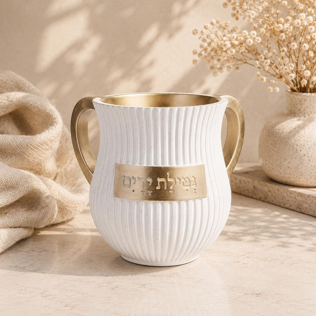 Polymer Netilat Yadayim Cup – Light Stone Finish