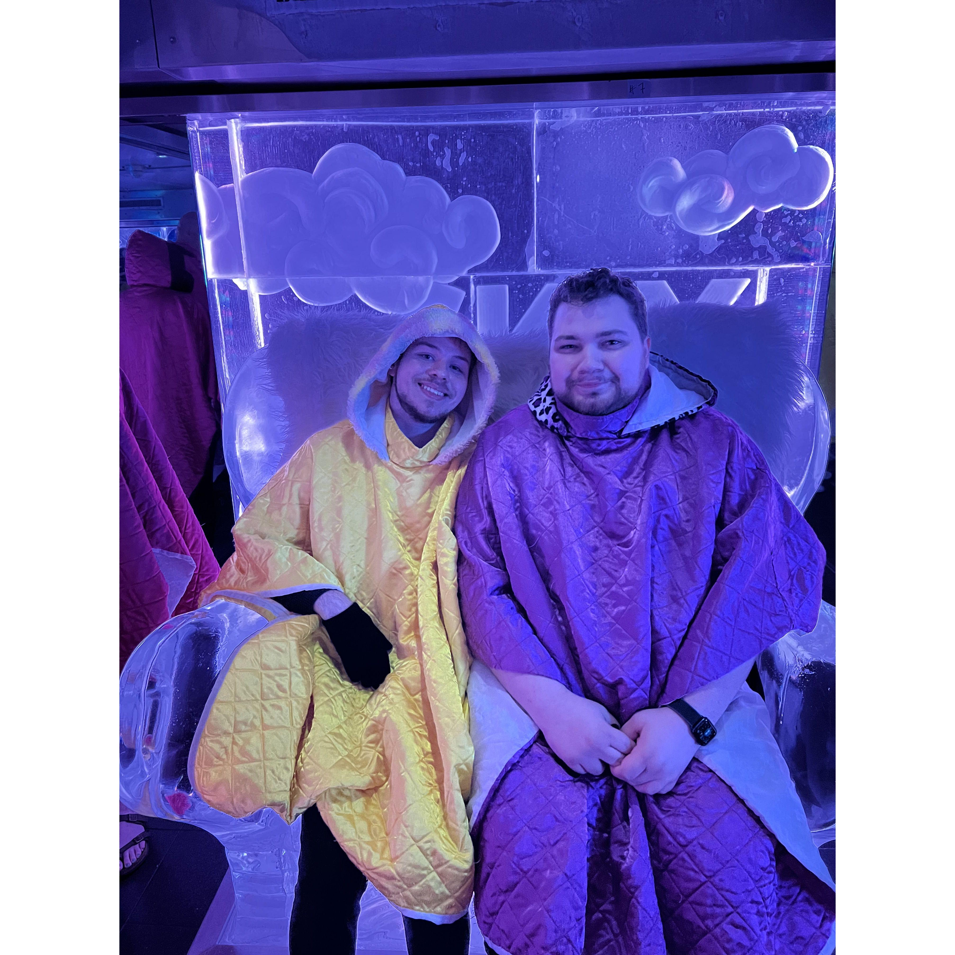 In the Ice Bar on the cruise we took to the eastern Caribbean