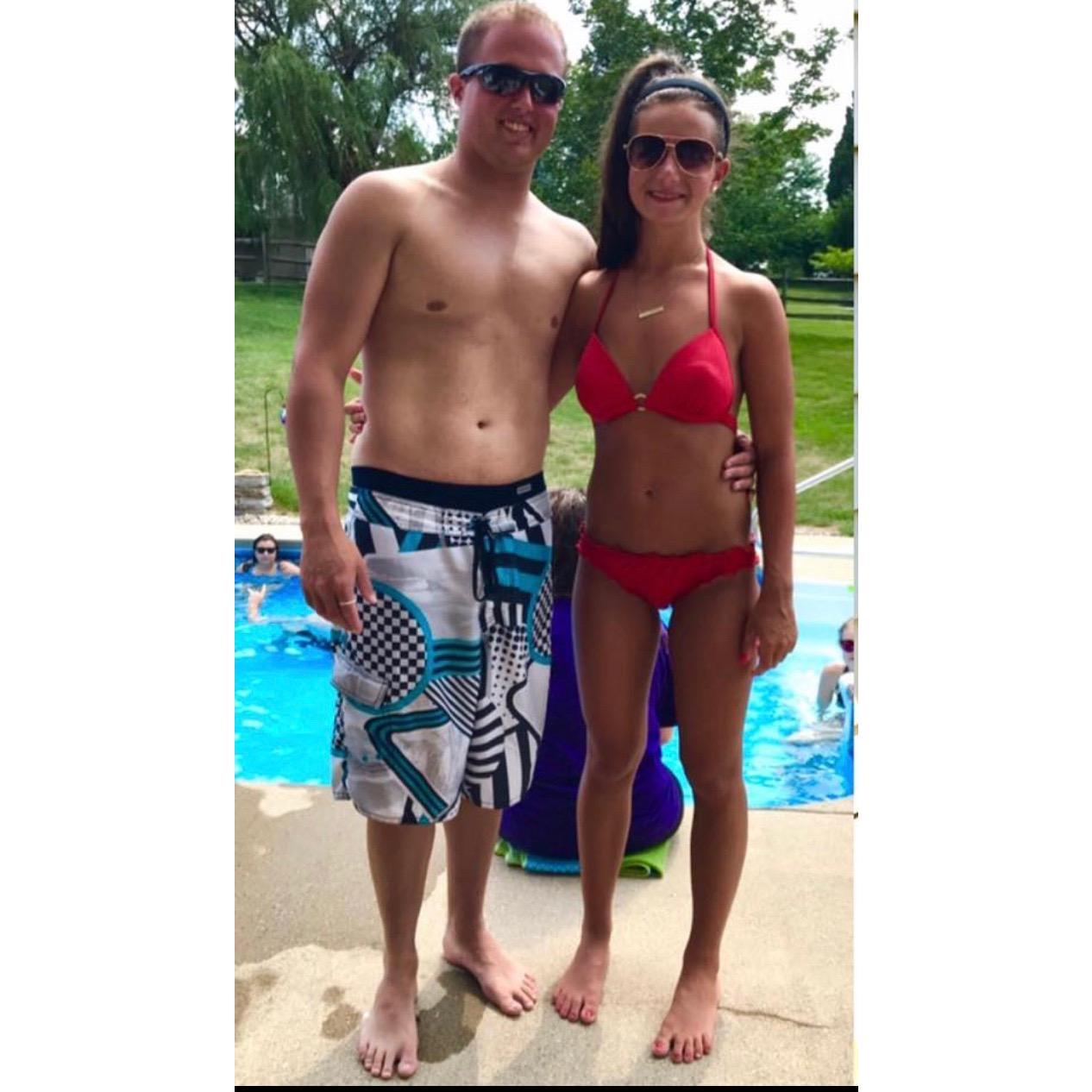 Chilling by the pool our favorite thing to do to relax!